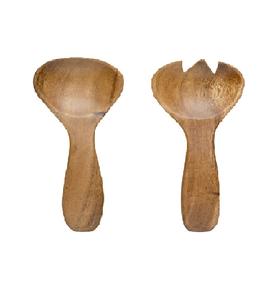 ช้อนไม้ทำอาหารขนาดเล็กแบบขายส่ง ลดราคาพิเศษ สลักโลโก้ตามสั่ง อุปกรณ์ครัว ช้อนตักสลัด สำหรับใช้ในบ้านและครัว - Product Image 1