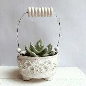 Arrosoir en métal galvanisé rustique moderne avec motif floral pour jardin - Product Image 6