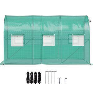 Serra Portatile 7x7x12 piedi con Struttura in Acciaio Zincato, 1 Trave Superiore e 2 Pali Diagonali, Ideale per Matrimoni - Product Image 1