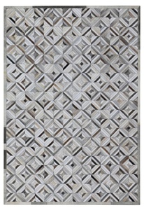 Tapis en cuir de vachette à poils ras traditionnel, patchwork rayé, qualité supérieure, personnalisé, adapté aux animaux domestiques, antidérapant, pour salon, prière - Product Image 2