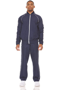 Traje deportivo de 2 piezas para hombre, chaqueta y pantalón con cremallera frontal completa, oferta, proveedor a granel, barato - Product Image 2