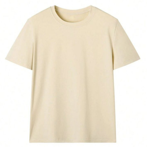 Camiseta Casual de Manga Corta para Hombre, Cuello Redondo, Color Gris, Tejido de Punto, Diseño Liso Teñido - Product Image 5