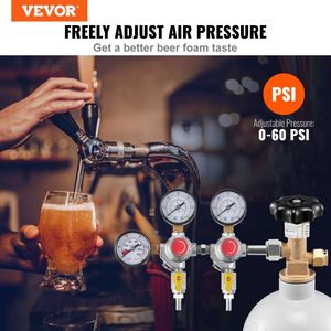 Regulador de CO2 de alta resistencia con manómetro triple de 0-60 PSI, sistema de cerveza a presión, regulador de presión con válvula de retención para gas y cerveza - Product Image 2