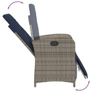 Ensemble de salle à manger de jardin bleu marine, gris et noir - Product Image 5