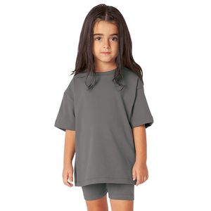 Ensemble de vêtements d'été personnalisés 2026 pour enfants : T-shirt en coton et short à manches courtes pour garçons et filles - Product Image 4