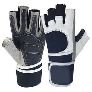 Gants de sport unisexes légers en daim à demi-doigts antidérapants pour la musculation, le soutien du poignet et l'haltérophilie - Product Image 4