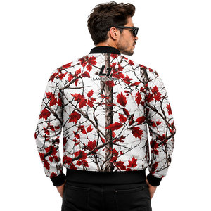 Custom White Red <b>Camo</b> Bomber <b>Jacket</b> for <b>Men</b> Women Quilted Zip Up Flight <b>Jacket</b> Windproof Winter Hunting Outdoor Tactical <b>Jacket</b> - Product Image 4