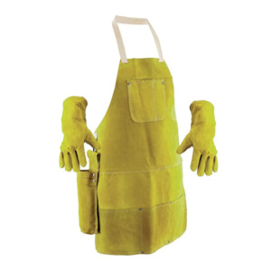 Cowhide Split Leather Industrial Safety Hand Made Customized Welding <b>Work</b> <b>Apron</b> Flame Resistant Bib <b>Apron</b> Heavy Duty BBQ <b>Apron</b> - Product Image 6