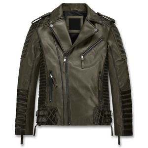 Custom Manufacturer Oversized Zip Up Warm Reversible Leather Jackets Outwear Winter Bomber Leather Jacket For Men - Product Image 1