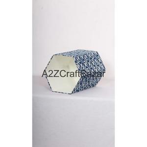 Poubelle extérieure élégante hexagonale pliable à ouverture supérieure en carton de coton, taille personnalisable pour bureau, hôpital, extérieur - Product Image 5