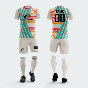 Custom Unisex <b>Soccer</b> Football Uniform Short Sleeve T-Shirt Digital Print Front 100% Polyester Plus Size 340g - Product Image 6