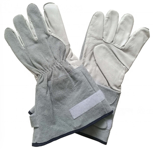 Guantes de Seguridad de Cuero con Textura Completa, Antideslizantes, Puño Reforzado, Uso General, Resistentes a la Abrasión - Product Image 1
