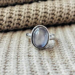 Vintage <b>Silver</b> Plated Grey Moonstone Brass <b>Ring</b> Vintage Tribal <b>Solitaire</b> Wholesale <b>Ring</b> for Women - Product Image 1
