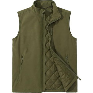 custom puffer vest warm quilted equestrian <b>gilets</b> casual winter outerwear clothes padded waistcoat men's <b>softshell</b> vests - Product Image 4