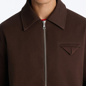 Men's <b>Brown</b> <b>Corduroy</b> Zipper <b>Jacket</b> With Turn-down Collar And Pockets Casual Autumn Shirt <b>Jacket</b> Regular Fit - Product Image 3