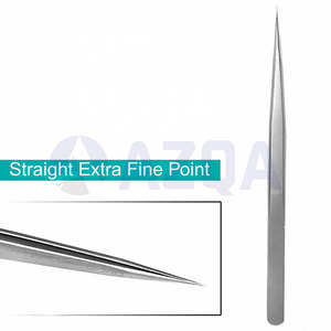 Juego de Pinzas Profesionales de Acero Inoxidable para Extensión de Pestañas, Herramientas Aplicadoras de Punta Fina para Aislamiento de Pestañas para Uso en Salón - Product Image 4