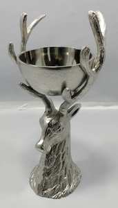 Vente chaude Antler Stag Head Base Bar Accessoire Nouvel Acier Inoxydable Sec Écrou Bol Seau À Glace Occasion De Mariage Métal Durable - Product Image 6