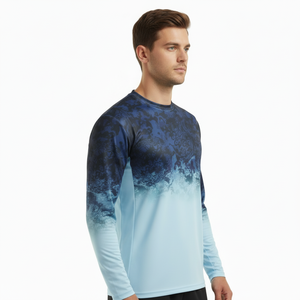 Nueva Camiseta de Pesca con Sublimación UPF50+, Transpirable, de Secado Rápido, Ligera, Reciclada, con Capucha y Manga Larga - Product Image 3