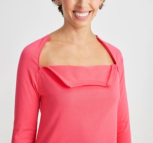 T-shirt sportif en coton bleu pour femme, coupe ajustée, à épaules dénudées, manches courtes, avec perles tissées, couleur unie, toutes saisons - Product Image 2