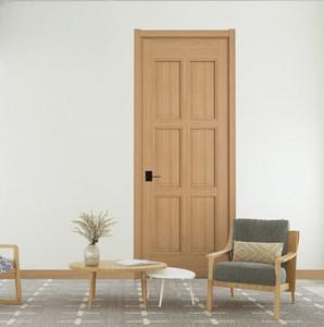 Porte intérieure moderne minimaliste pré-montée en panneau de mélamine, contreplaqué MDF, placage lisse, finition peinte pour chambres, appartements, hôtels - Product Image 6