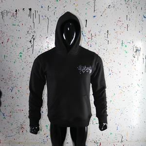 Sweat à capuche personnalisé Finer Threads Winter Black 100% coton vintage coupe classique, impression DTF/DTG/sérigraphie, faible MOQ, DDP - Product Image 1