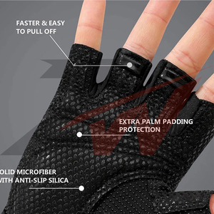 Custom Logo Women <b>Leopard</b> <b>Print</b> Gym <b>Gloves</b> Anti Slip Silicone Palm Fingerless Workout Fitness <b>Gloves</b> OEM - Product Image 5