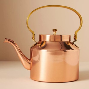 Bouilloire à thé en cuivre de qualité supérieure avec poignée en bois, style vintage fait main, pour cuisinière, idéale pour la cuisine, la maison, l'hôtel et la décoration. - Product Image 3