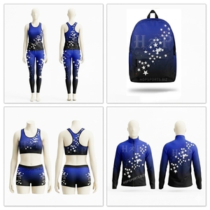 Conjunto de Ropa de Práctica de Porristas con Estampado de Estrella Roja y Mochila para Adultos, Impresión por Sublimación, Mejor Proveedor de Ropa de Práctica de Danza - Product Image 2