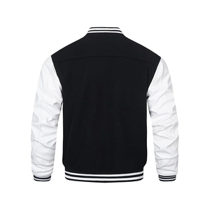 Chaqueta Varsity de Patchwork, Multimaterial, Manga con Contraste, Bordado Chenille, Parche Personalizado - Product Image 4