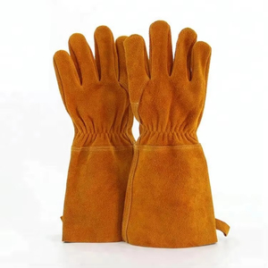 Custom logo Welding gloves Anti slip Gloves Printed Welder Welding Gloves <b>Kitchen</b> Wholesale Rate OEM Custom Welding Gloves - Product Image 2