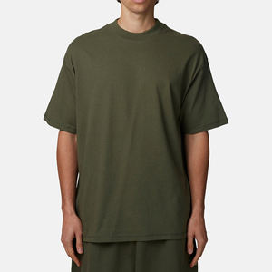 เสื้อยืดคอกลมแขนสั้นทรงเข้ารูปสีเขียวมะกอกสำหรับผู้ชาย ผ้าฝ้ายเจอร์ซีย์ถัก 100% เป็นมิตรกับสิ่งแวดล้อม - Product Image 6