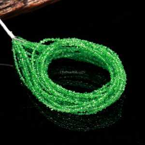 Perles de diamant Herkimer vertes, pierres précieuses brutes naturelles non taillées, perles de diamant Herkimer brutes minuscules de 2-3 mm pour la création de bijoux - Product Image 1