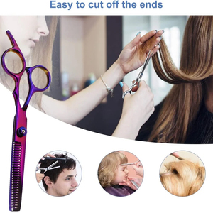 Ciseaux à cheveux de haute qualité, ciseaux professionnels pour texturiser les cheveux, ciseaux de barbier en acier inoxydable, outil de coupe pour salon - Product Image 4