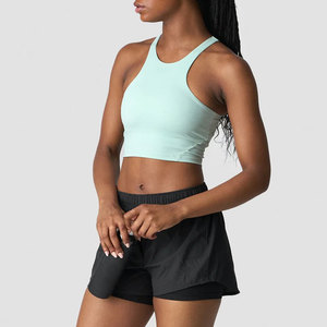 Top Deportivo Plegable para Mujer, Estilo Tank Top, Corte Recortado, Transpirable, Elástico en 4 Direcciones, Compresión, para Entrenamiento, con Textura Acanalada - Product Image 3