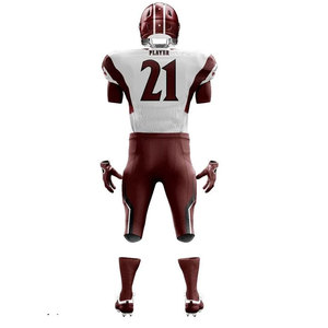 American Football Match Uniform Set with Protective Helmet and Sports <b>Socks</b> 100% Polyester Eco-Friendly Four-Way Stretch - Product Image 5