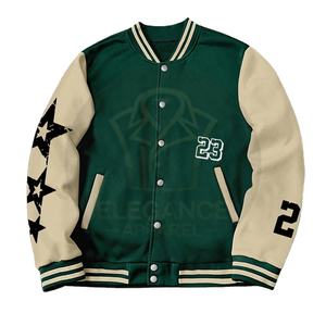 Chaquetas de béisbol universitarias de moda para hombre, ligeras, totalmente hechas a medida, bloque de Color único, bordado de letras, bolsillos, tela de lona - Product Image 1