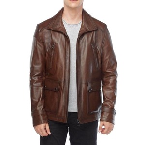 Custom <b>Leather</b> <b>Jacket</b> for Men Slim Fit <b>Winter</b> Streetwear 100% Genuine Cowhide <b>Leather</b> High Quality Outdoor Use <b>Jacket</b> For Man - Product Image 6