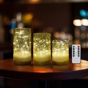 Vela con Control Remoto Recargable por USB TOOWIN, Lámpara de Vela LED Electrónica, Adorno de Boda de Acrílico y Parafina, Decoración - Product Image 4