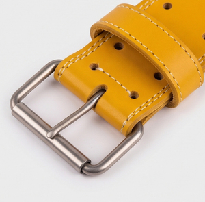 Ceinture de musculation en cuir avec boucle réglable, 10 mm, en cuir de vachette, soutien lombaire, ceinture d'entraînement de force unisexe, ceintures en cuir pour la gym - Product Image 2