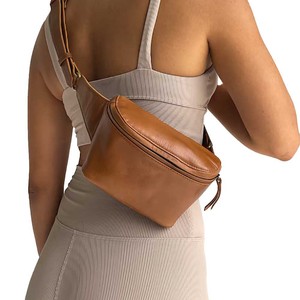 Riñonera Unisex Ajustable para Viaje, con Bolsillos Seguros con Cremallera, Ligera, Bandolera, de Cuero Genuino, Impermeable - Product Image 4