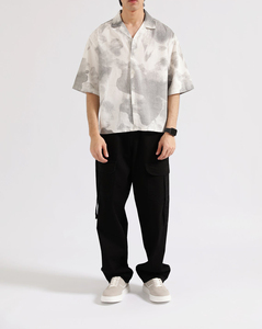 Custom Latest Design Comfortable Casual <b>Shirts</b> Short Sleeve Cut and Sew Men Button 100% <b>Polyester</b> <b>Shirt</b> With Customized Logo - Product Image 3