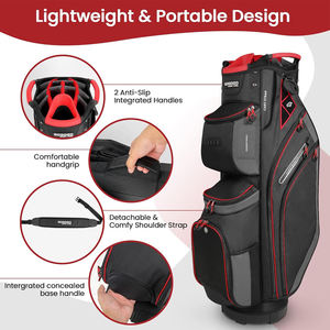 Sac de golf imperméable haut de gamme avec 14 séparateurs pleine longueur et un grand espace de rangement pour une protection maximale des clubs - Product Image 6