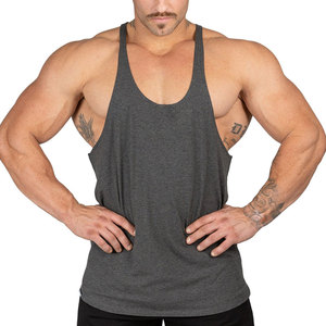 Polyester Sleeveless Shirt Muscle Tee Sports Blank Gym Apparel Wear <b>Vest</b> Fitness Mens <b>Stringer</b> Tank Top Men - Product Image 2