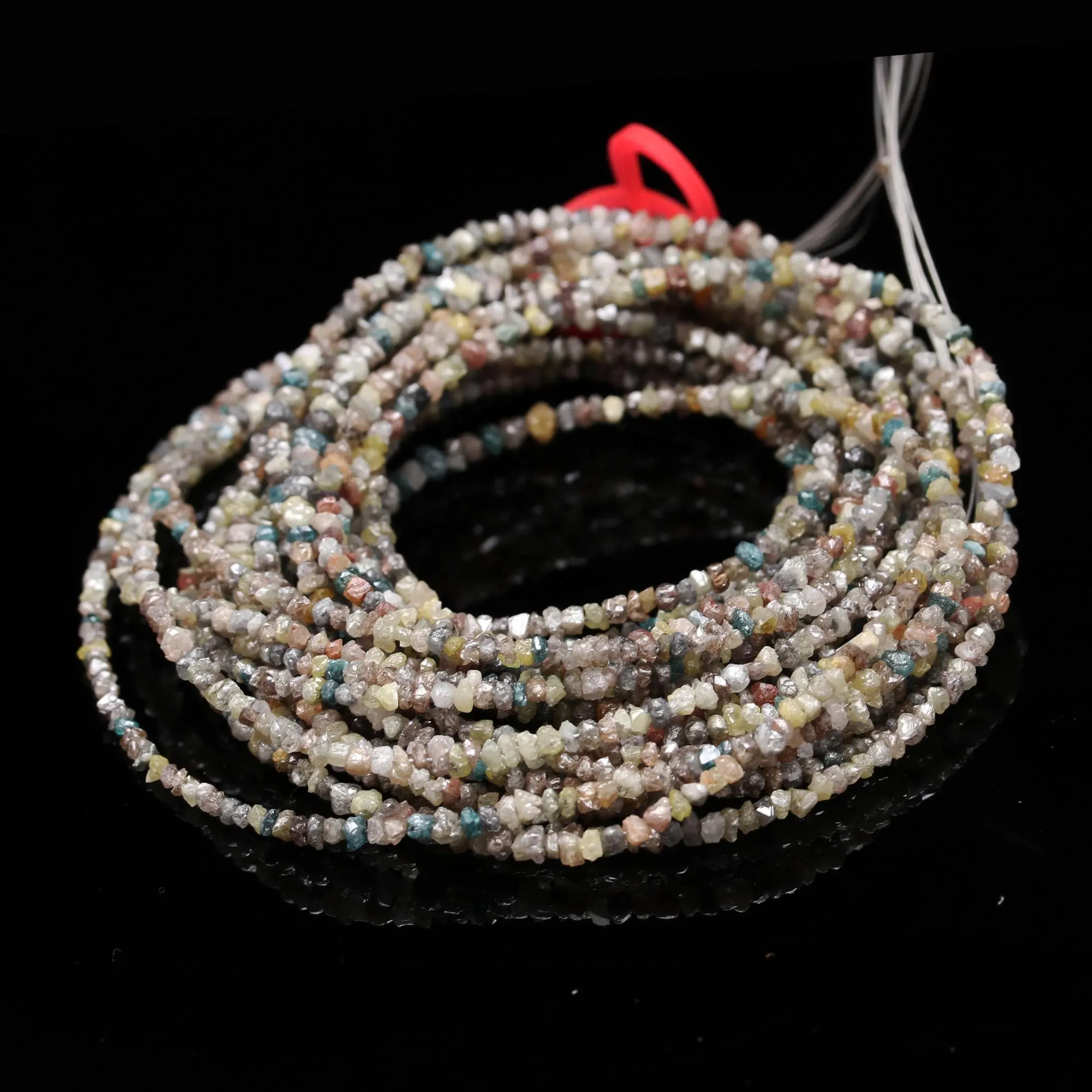 100% Natural Multi-Color Diamond 2 - 3 mm Uncut Diamond Beads for Jewelry Making Natural Loose Diamond Beads