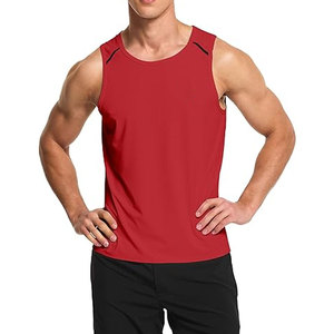 Custom Logo Breathable Running Tank Top Moisture Wicking Fitness <b>Singlet</b> <b>Men</b> Breathable Running Vest - Product Image 1