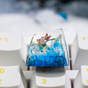 Keycaps Artisanat Forêt Mystique, Keycaps Artisanat Personnalisé, Keycaps Anime Mignons, Keycaps Verts, Ensemble de Keycaps, Keycaps en Bois - Product Image 3