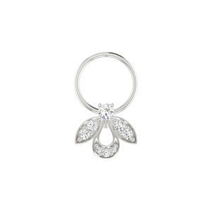 0.08 Carat Natural Diamond 14K Gold Nose Pin Women's Ethnic HI Color VS-SI Clarity Fine Rings - Product Image 3