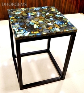 โคมไฟตั้งโต๊ะลาบราโดไรต์ขายส่ง หินคริสตัลตกแต่ง หินอัญมณีขัดเงา สำหรับตกแต่งบ้าน โรงแรม โต๊ะวางสตูล จากอินเดีย - Product Image 6