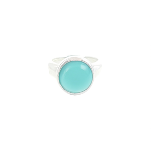 Bague fine en calcédoine aqua de créateur, 4,1 grammes - Product Image 2