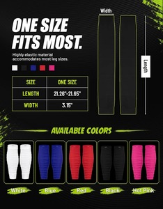 Wholesale Men Scrunch Calf Compression Sleeves Football Soccer Shin Guard Holder Turf Protection OEM Custom Sportswear Teamwear - Product Image 6